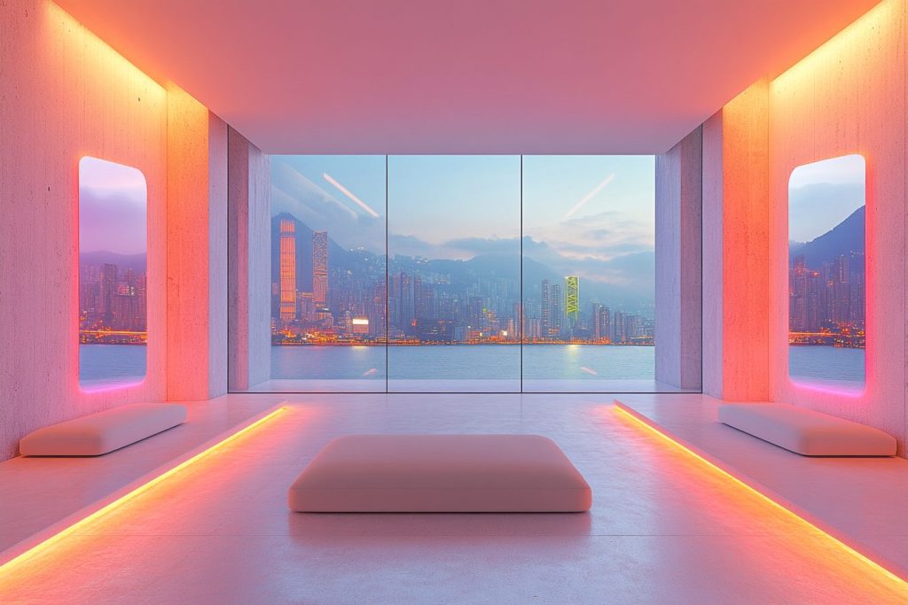 Minimalistic Apartment Interiors with a Touch of Colors AI Artwork 10