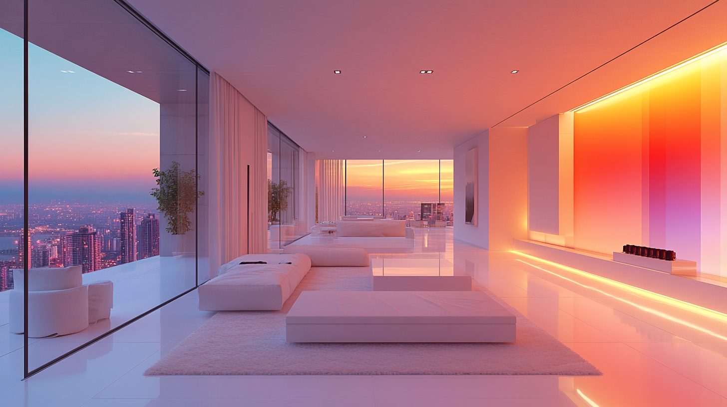 Minimalistic Apartment Interiors with a Touch of Colors