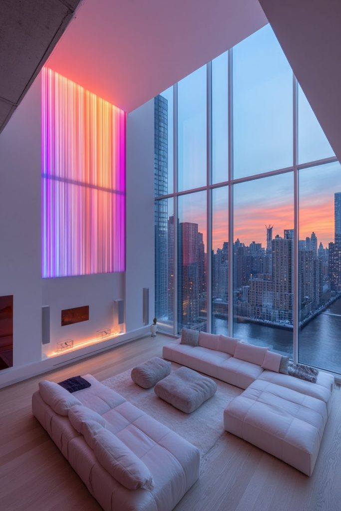 Minimalistic Apartment Interiors with a Touch of Colors AI Artwork 3