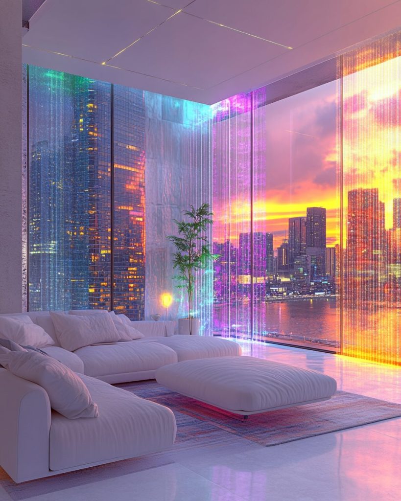 Minimalistic Apartment Interiors with a Touch of Colors AI Artwork 4