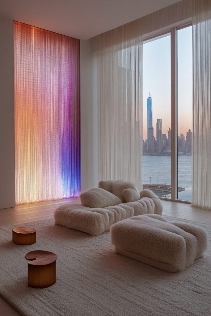 Minimalistic Apartment Interiors with a Touch of Colors AI Artwork 5