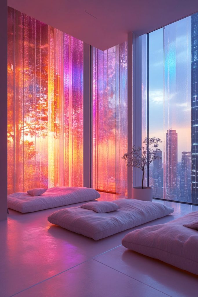 Minimalistic Apartment Interiors with a Touch of Colors AI Artwork 6