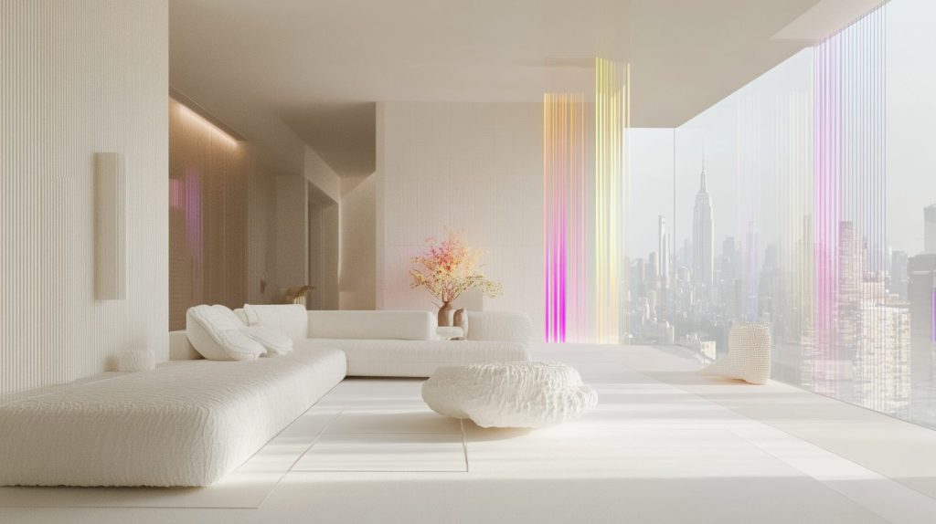 Minimalistic Apartment Interiors with a Touch of Colors AI Artwork 8