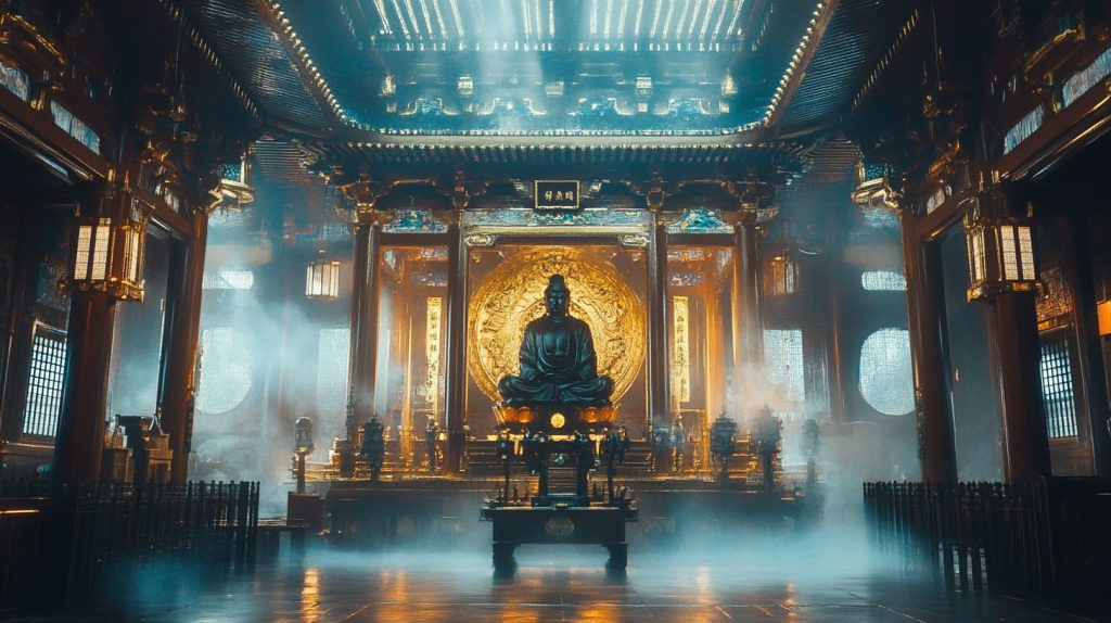 The Golden Interior of a Japanese Temple AI Artwork 12