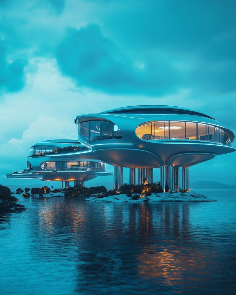 Futuristic Seafront Homes with Amazing Views