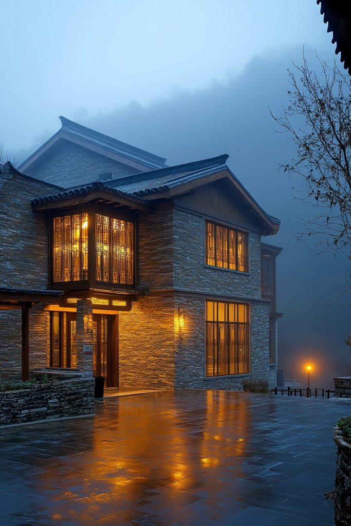 Modern Chinese-Style House Designs AI Artwork 10