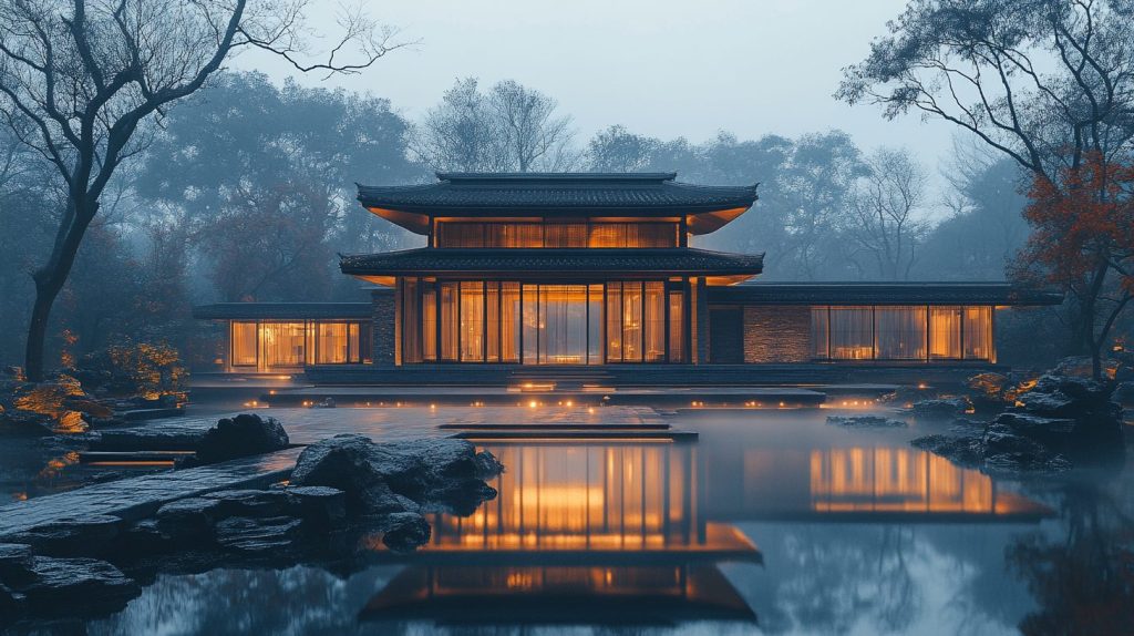 Modern Chinese-Style House Designs AI Artwork 14