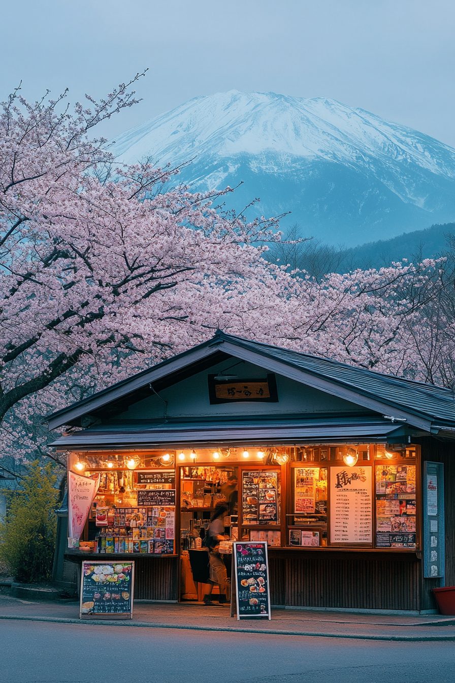 Japanese Shops Surrounded by Beautiful Landscapes