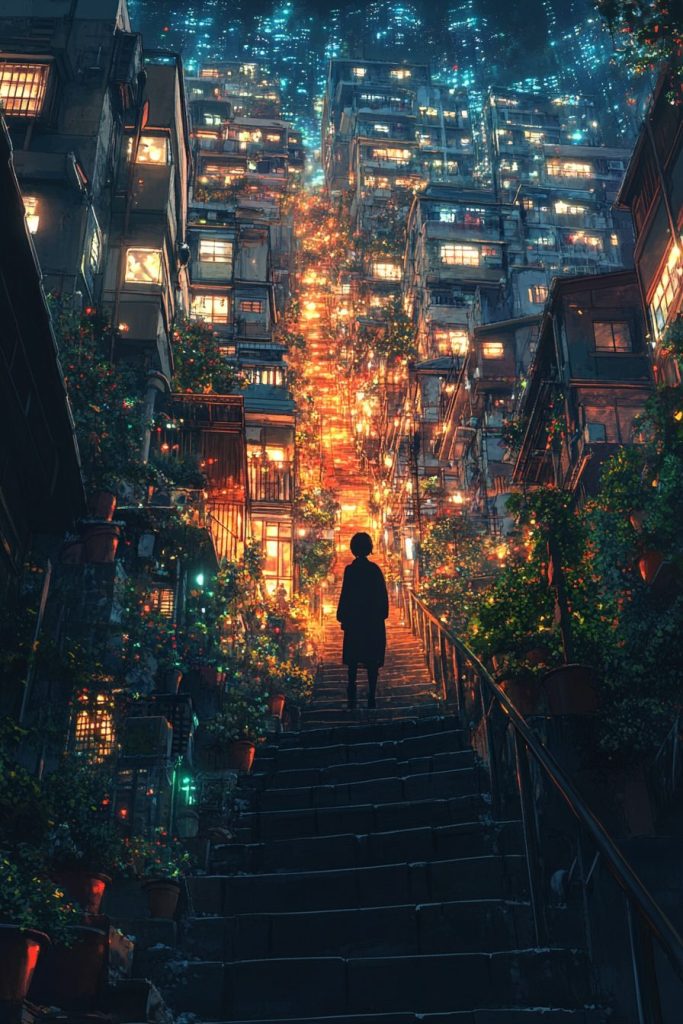 The Mega Apartments of Uptown - Anime Vibes AI Artwork 10