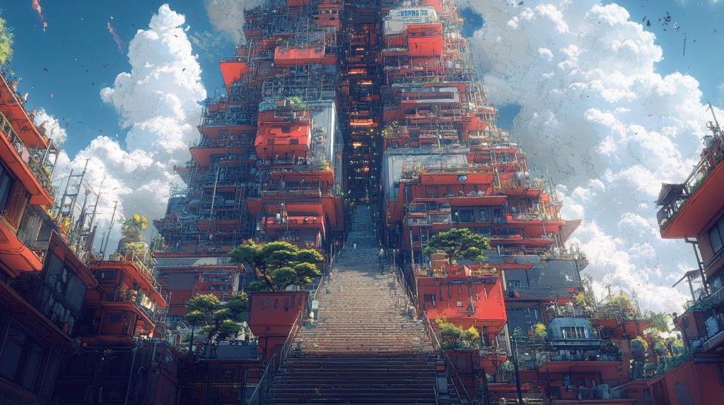 The Mega Apartments of Uptown - Anime Vibes AI Artwork 15