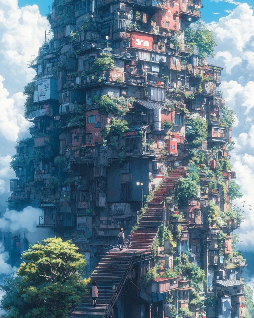 The Mega Apartments of Uptown - Anime Vibes AI Artwork 5