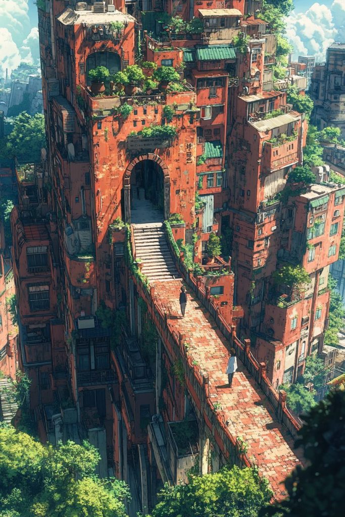 The Mega Apartments of Uptown - Anime Vibes AI Artwork 8