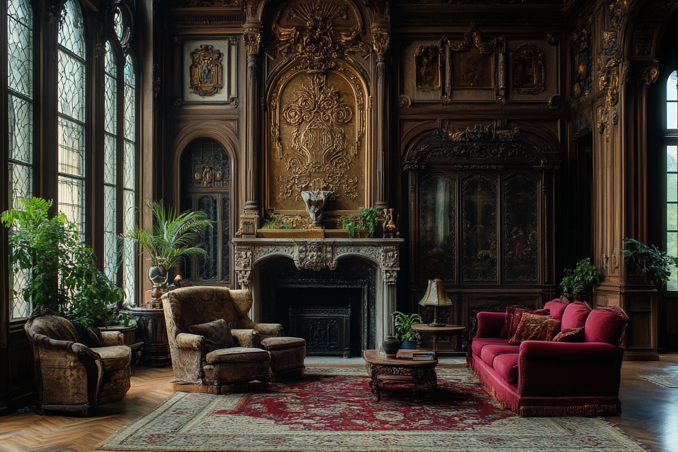 Gothic-Noir Architectural Style Interiors