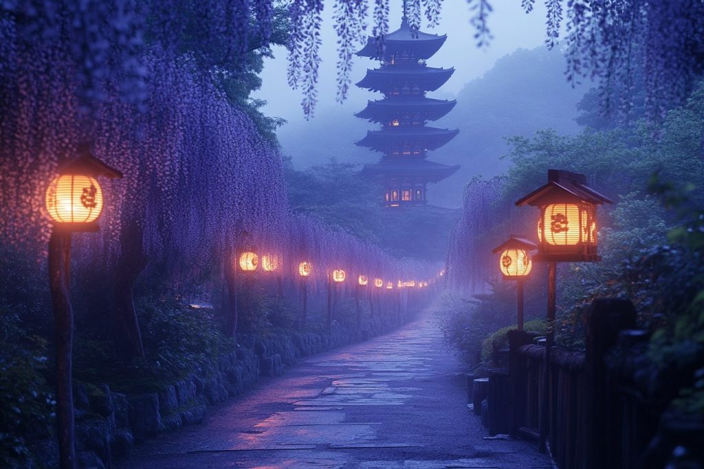 The Pathway to a Japanese Pagoda AI Artwork 11