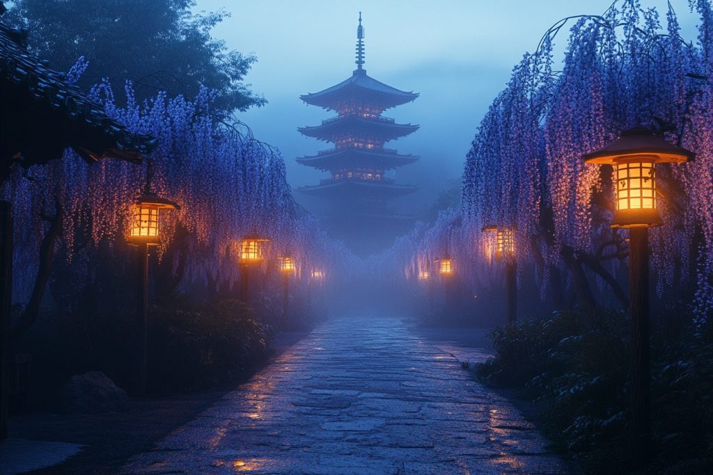 The Pathway to a Japanese Pagoda AI Artwork 17