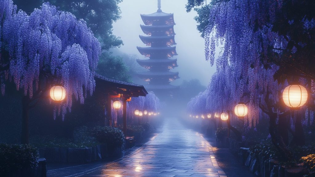 The Pathway to a Japanese Pagoda AI Artwork 18