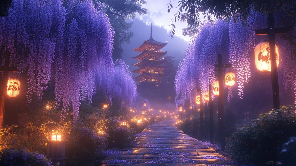 The Pathway to a Japanese Pagoda AI Artwork 19