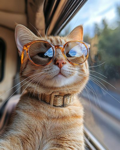 A Cat Taking a Selfie Animated AI Artwork Video