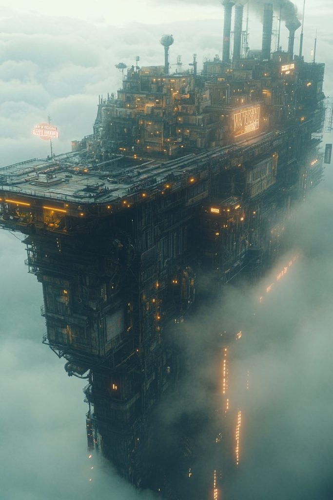 A City Above a City - Cyberpunk AI Artwork 10