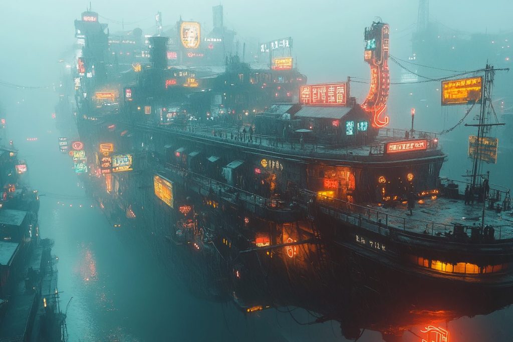 A City Above a City - Cyberpunk AI Artwork 14