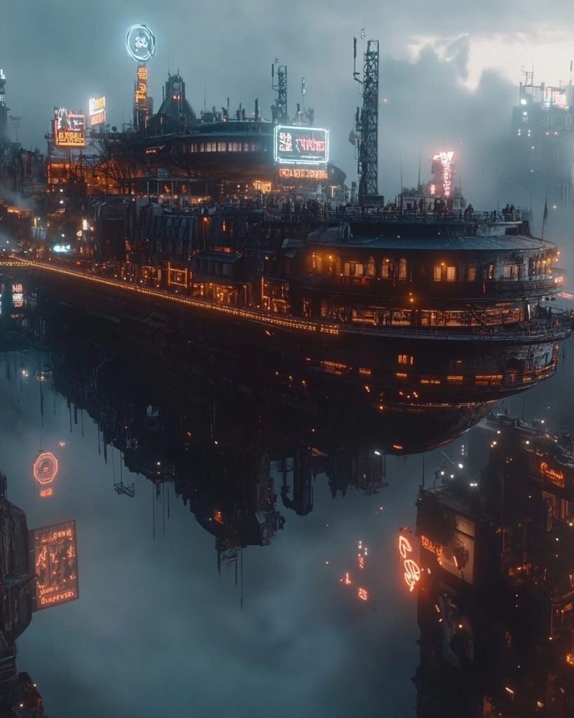 A City Above a City - Cyberpunk AI Artwork 15