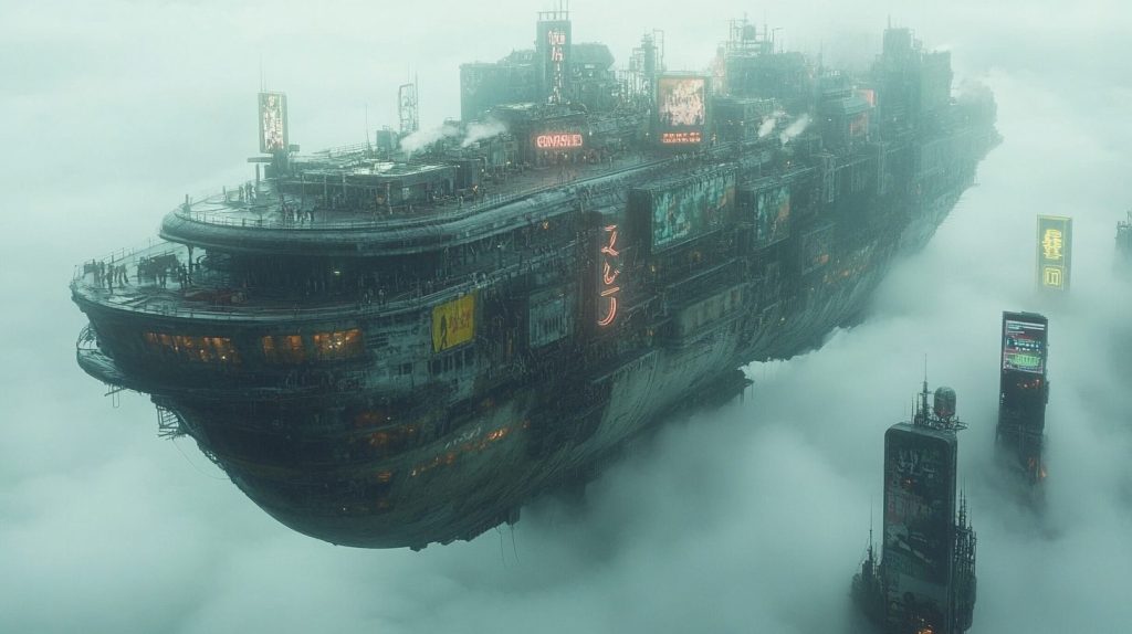 A City Above a City - Cyberpunk AI Artwork 16