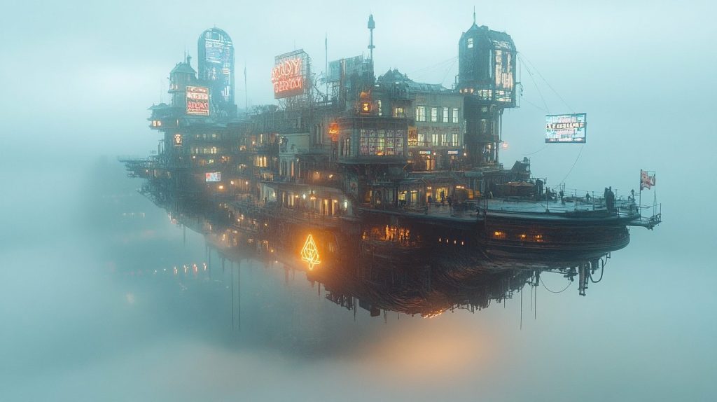 A City Above a City - Cyberpunk AI Artwork 17