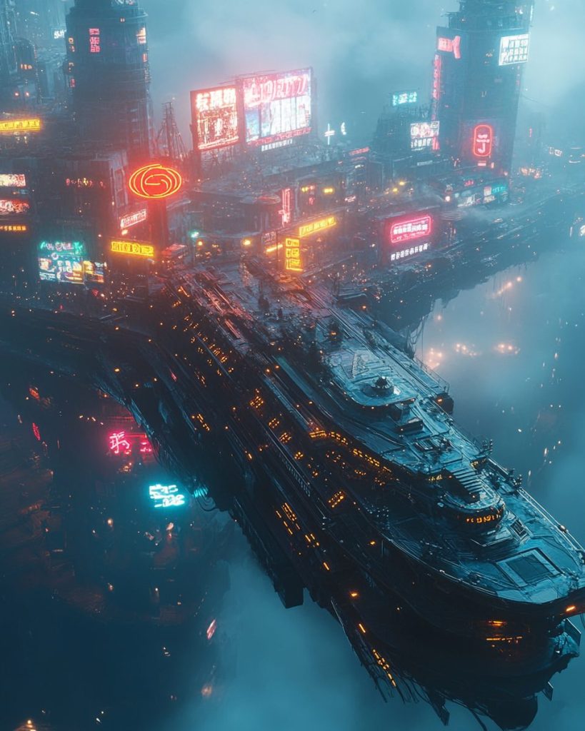 A City Above a City - Cyberpunk AI Artwork 5