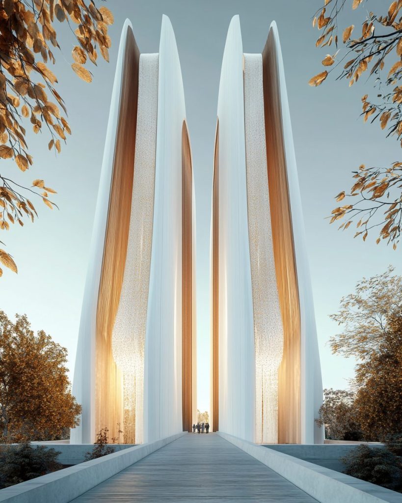 Futuristic and Minimalistic Towers AI Artwork 10