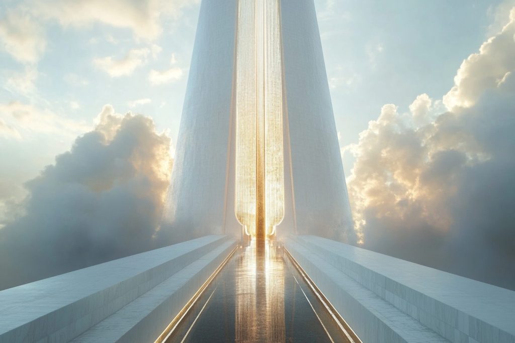 Futuristic and Minimalistic Towers AI Artwork 12