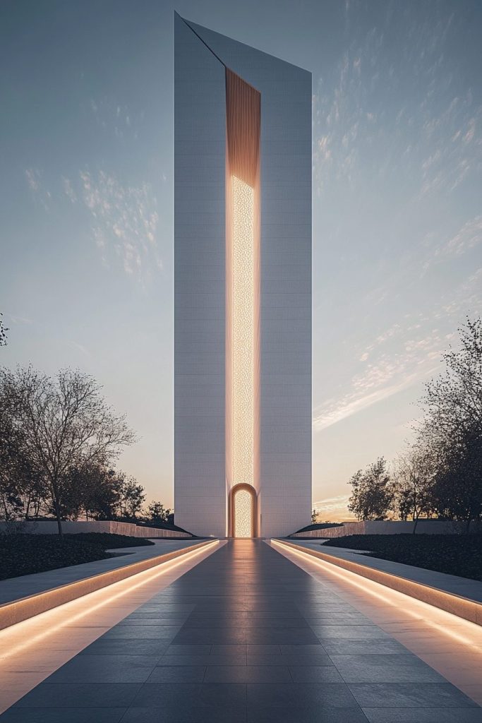 Futuristic and Minimalistic Towers AI Artwork 13