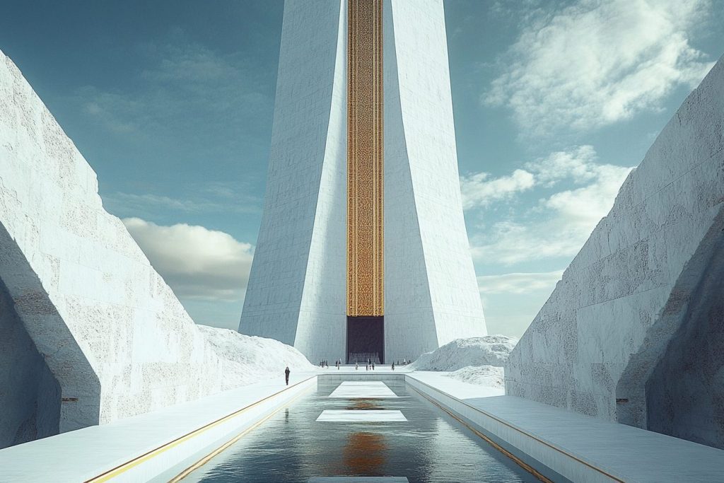 Futuristic and Minimalistic Towers AI Artwork 14