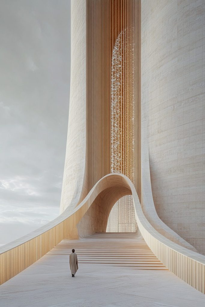 Futuristic and Minimalistic Towers AI Artwork 15