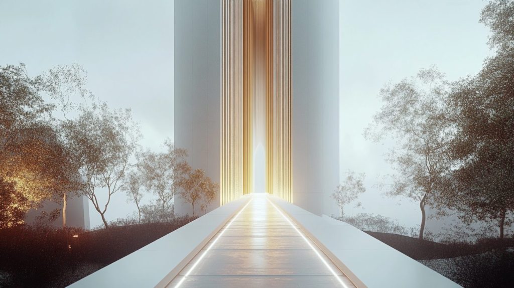 Futuristic and Minimalistic Towers AI Artwork 17