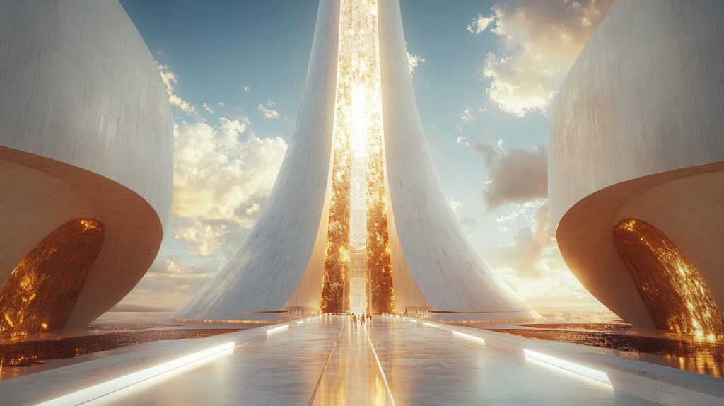 Futuristic and Minimalistic Towers AI Artwork 18