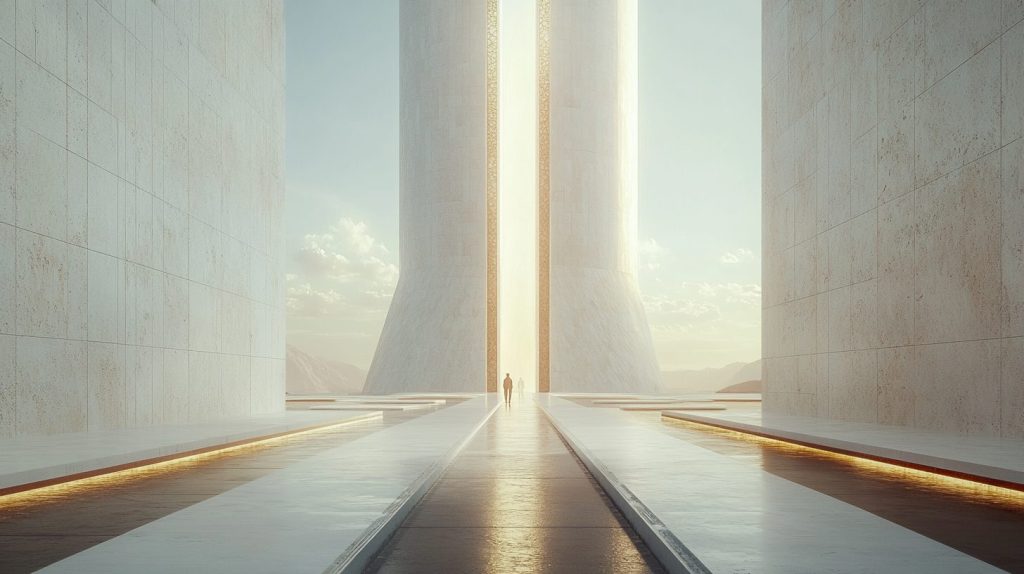 Futuristic and Minimalistic Towers AI Artwork 19