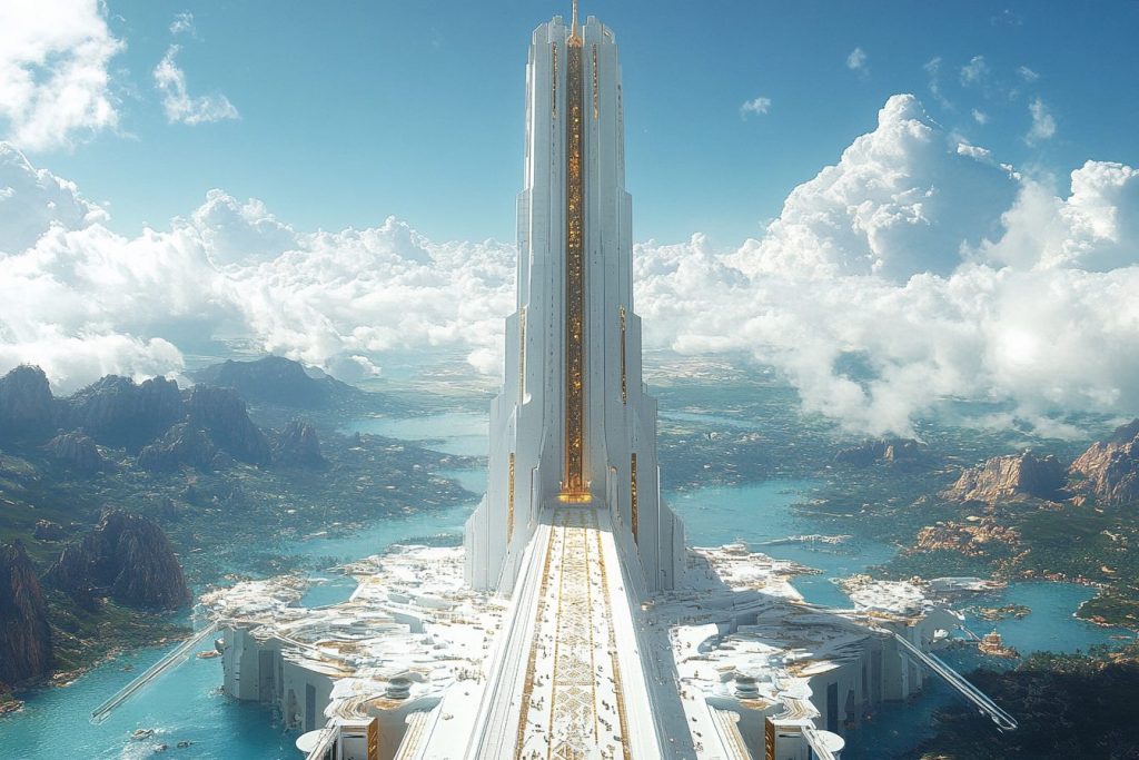 Futuristic and Minimalistic Towers AI Artwork 20