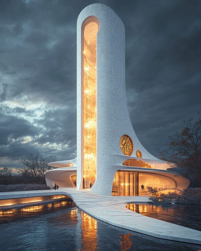 Futuristic and Minimalistic Towers AI Artwork 3