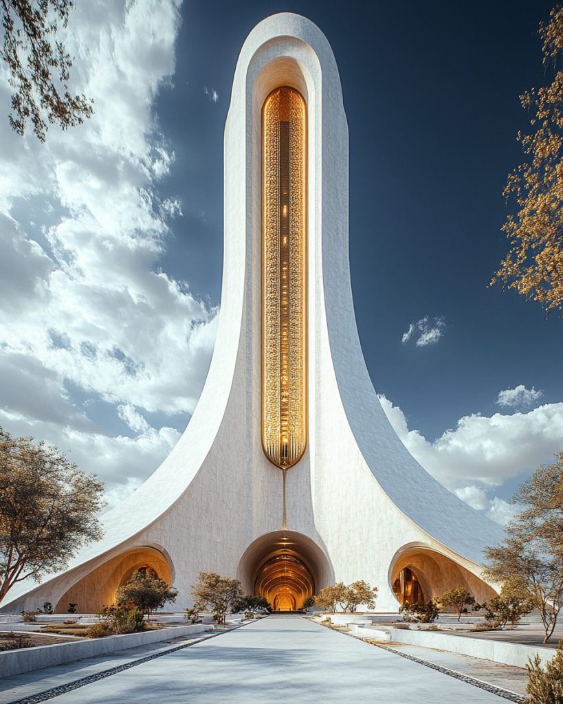 Futuristic and Minimalistic Towers AI Artwork 4