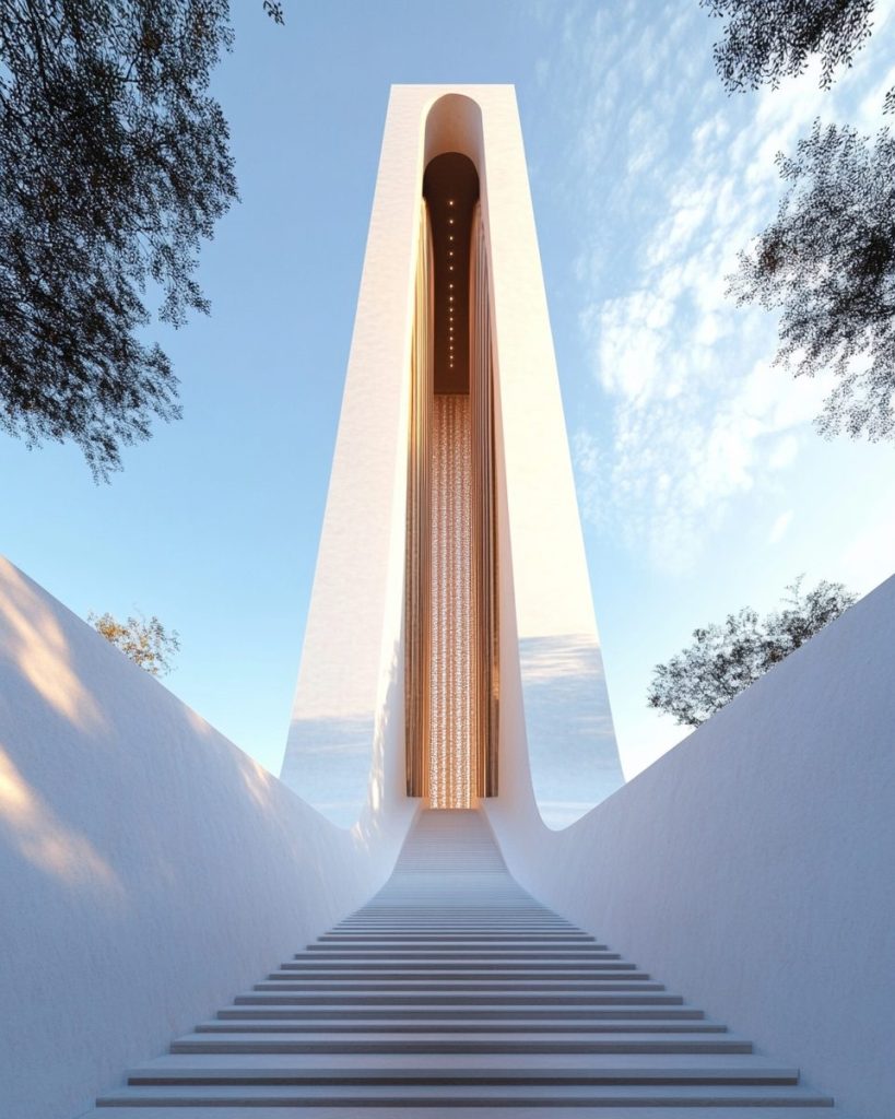 Futuristic and Minimalistic Towers AI Artwork 6