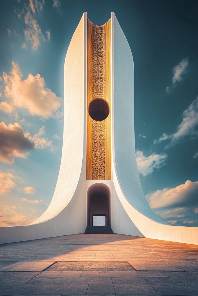 Futuristic and Minimalistic Towers AI Artwork 9