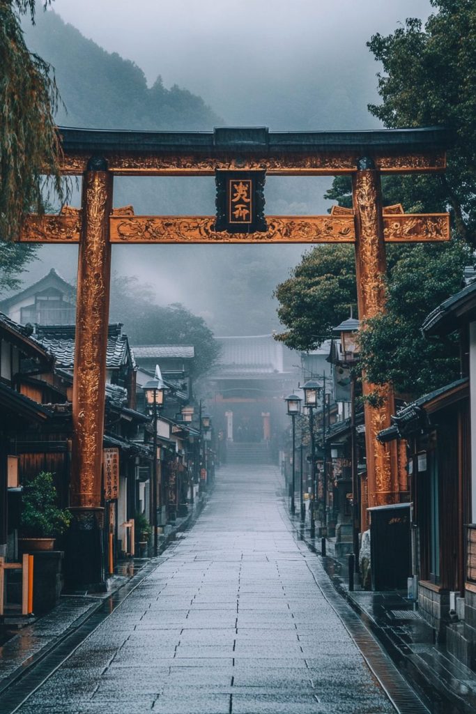 Japanese Arches and Gates AI Artwork 15