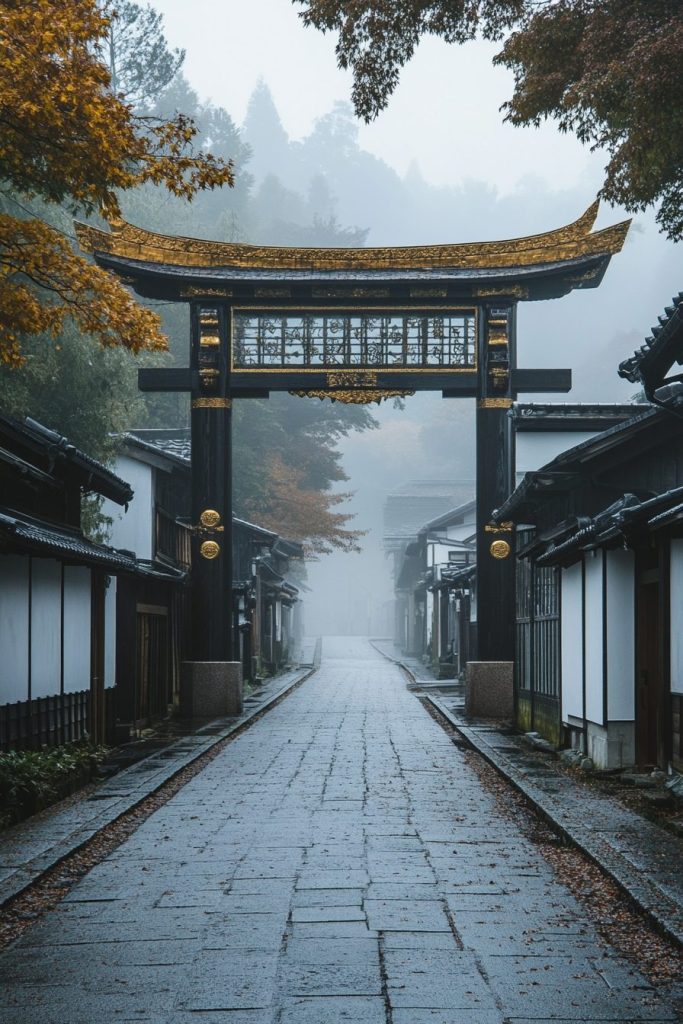 Japanese Arches and Gates AI Artwork 16