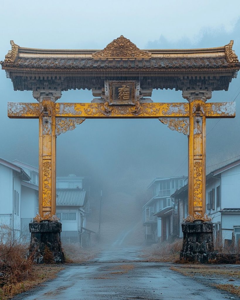 Japanese Arches and Gates AI Artwork 2
