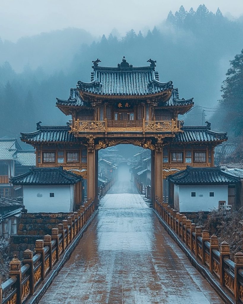 Japanese Arches and Gates AI Artwork 5