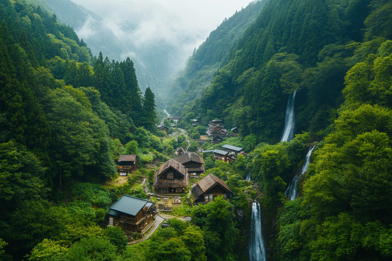 Japanese Villages In The Mountain Valleys Japanese Villages In The Mountain Valleys