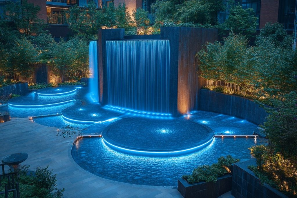 The Blue Neon Gardens AI Artwork 15