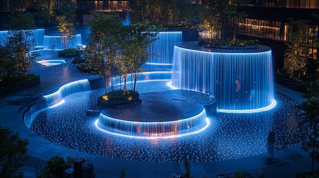 The Blue Neon Gardens AI Artwork 16