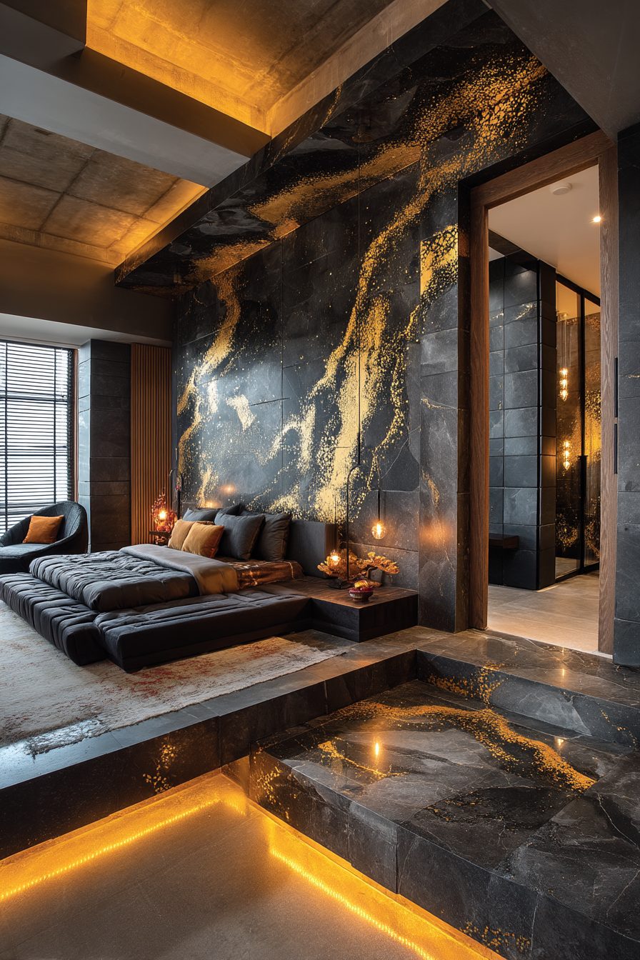 A Luxurious Asian-Style Bedroom Interior