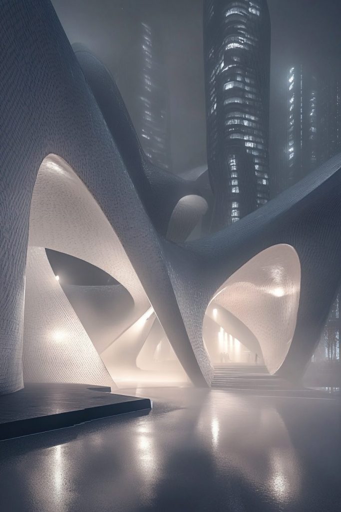 Futuristic Cityscapes and their Unique Buildings AI Artwork 10